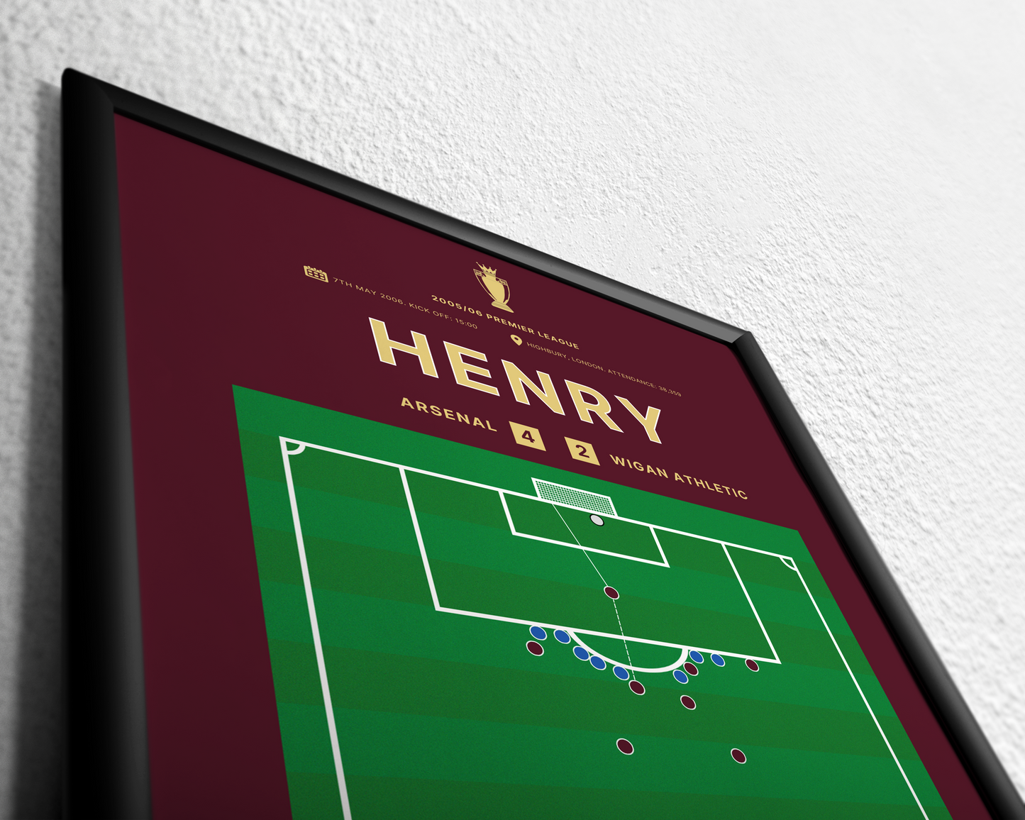 Henry's third goal vs. Wigan Athletic