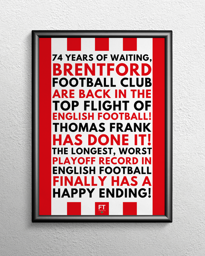 Brentford are back in the top flight! - Red and white