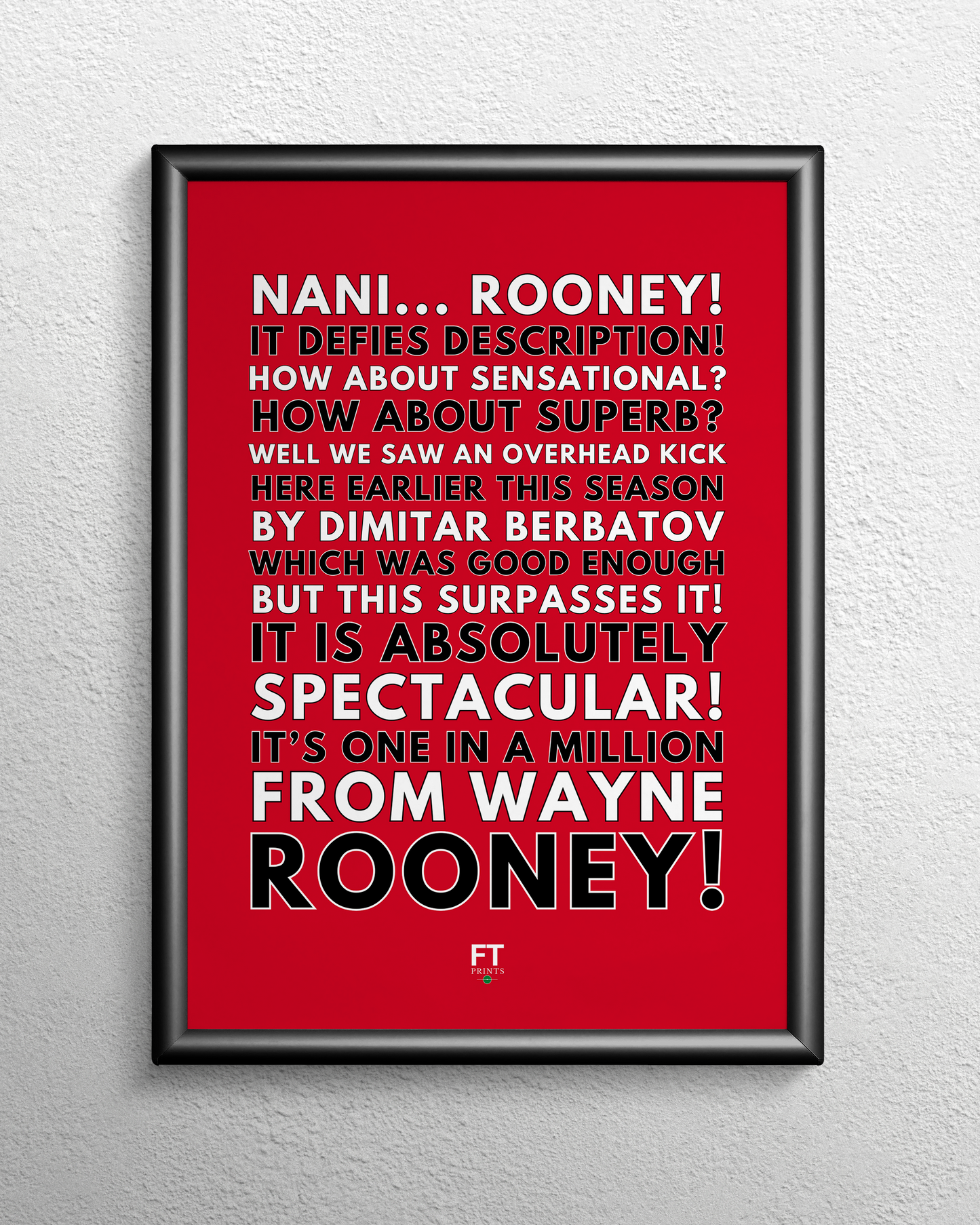 Wayne Rooney - It defies description! How about sensational? How about superb?